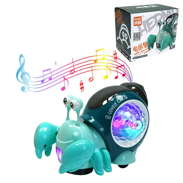 Jouets mignons de bébé de crabe rampant de détection interactifs