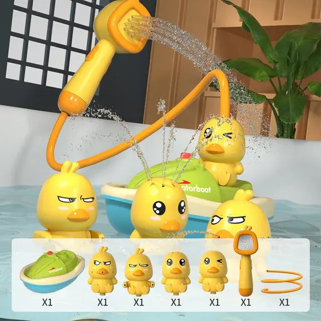 Ensemble de jouets de bain pour bébé à pulvérisation de canard électrique