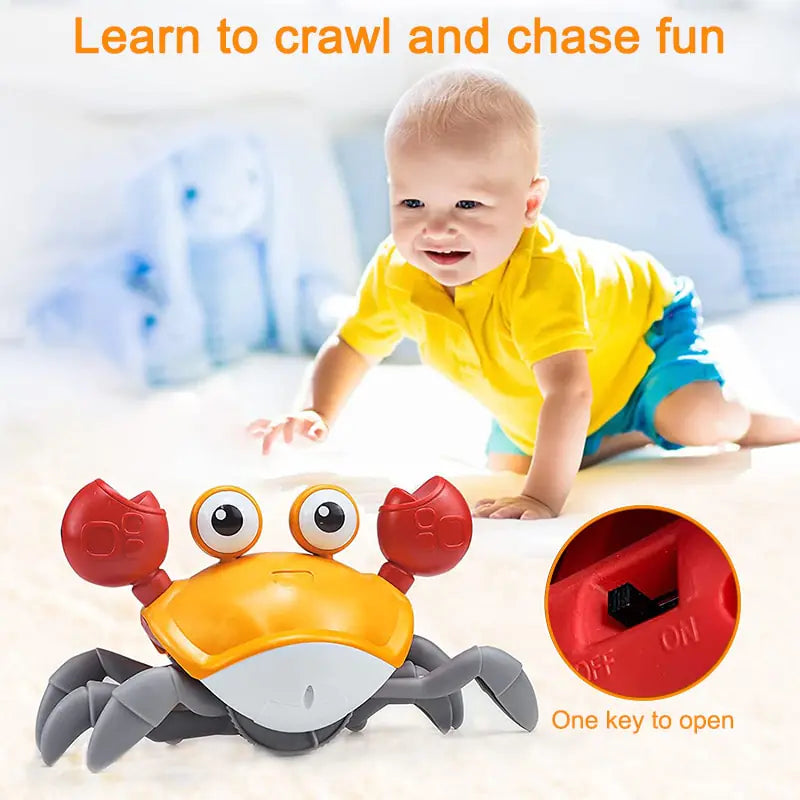 Jouets mignons de bébé de crabe rampant de détection interactifs