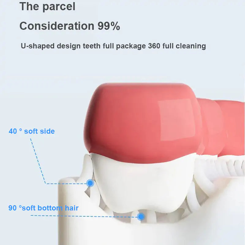 Brosse à dents en forme de U pour bébé en silicone