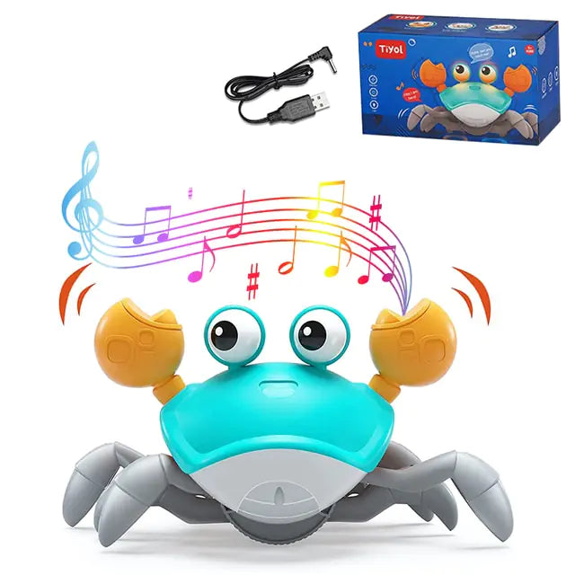 Jouets mignons de bébé de crabe rampant de détection interactifs