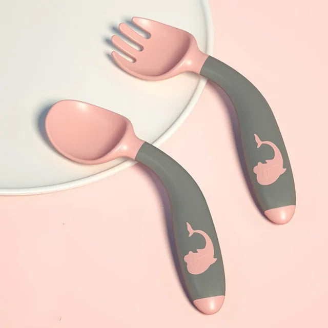 Cuillère en silicone pour ensemble d'ustensiles pour bébé