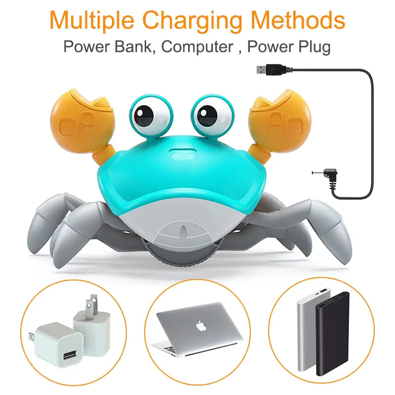 Jouets mignons de bébé de crabe rampant de détection interactifs
