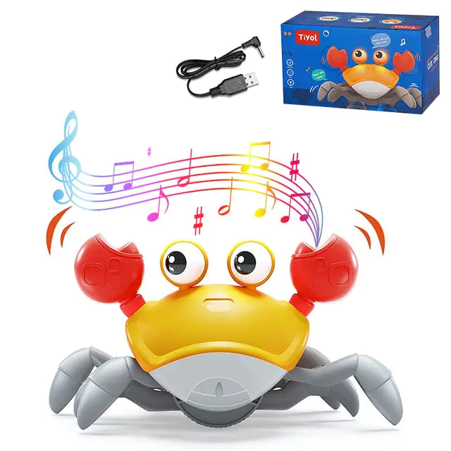 Jouets mignons de bébé de crabe rampant de détection interactifs