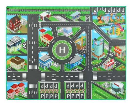 Tapis de jeu pour bébé Carte routière de la circulation urbaine