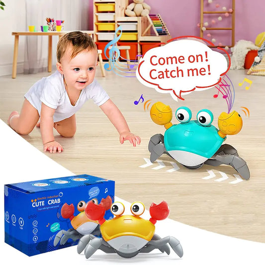 Jouets mignons de bébé de crabe rampant de détection interactifs